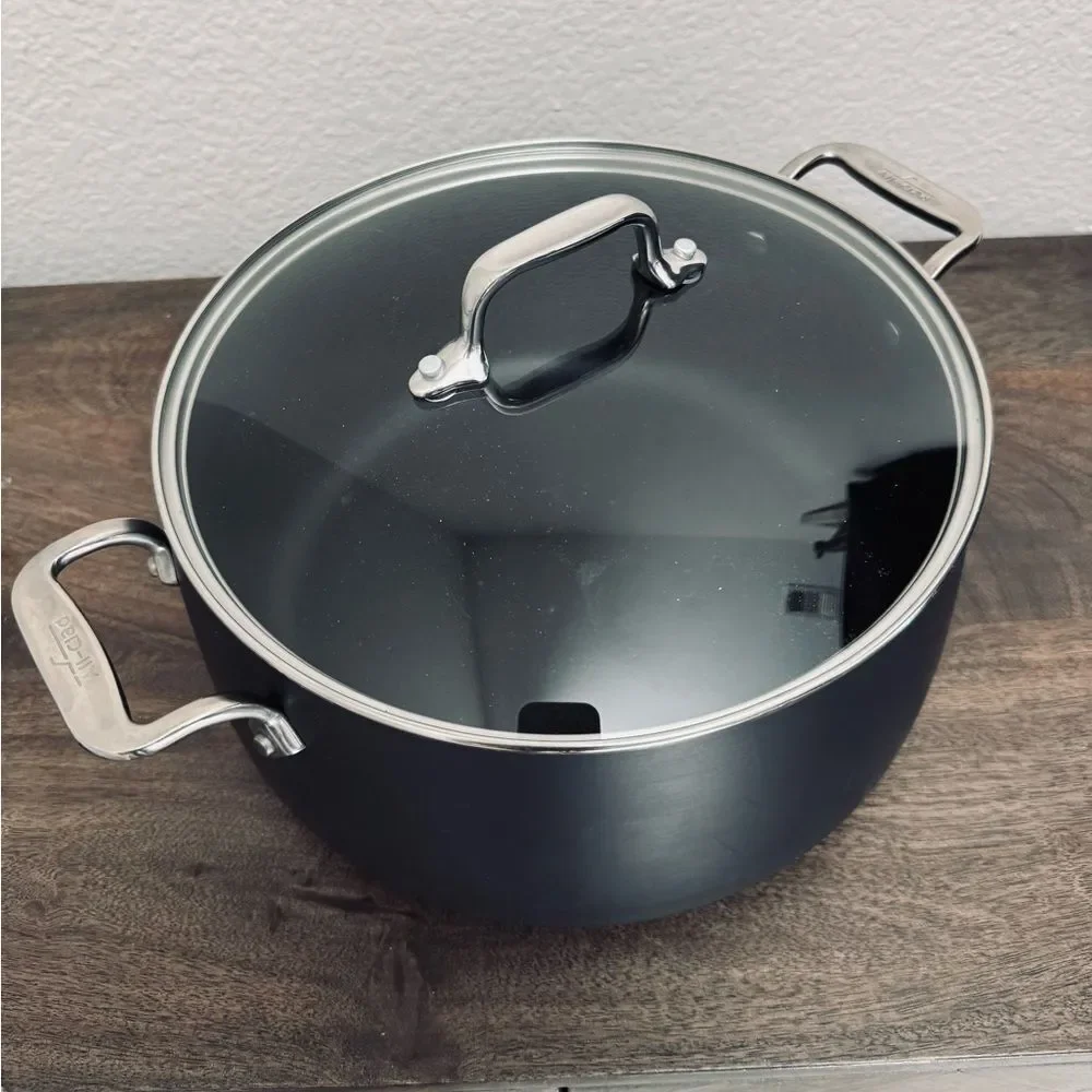 All-Clad HA1 Expert Cookware Nonstick Stockpot with Lid 8 qt